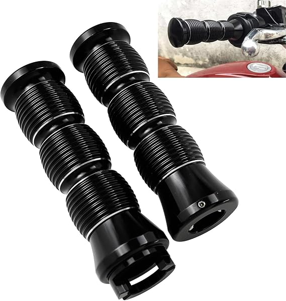 7/8inch 22mm Black Handlebars Hand Grips Fit for Indian Scout Bobber 2015-2022 Black