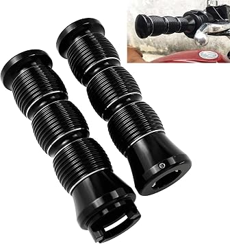 7/8inch 22mm Black Handlebars Hand Grips Fit for Indian Scout Bobber 2015-2022 Black