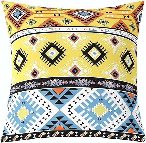 Miniatura 18 de Funda de cojín cuadrada con notas musicales, diseño geométrico retro y moderno, para sofá, sala de estar, fundas de almohada suaves, 24 x 24