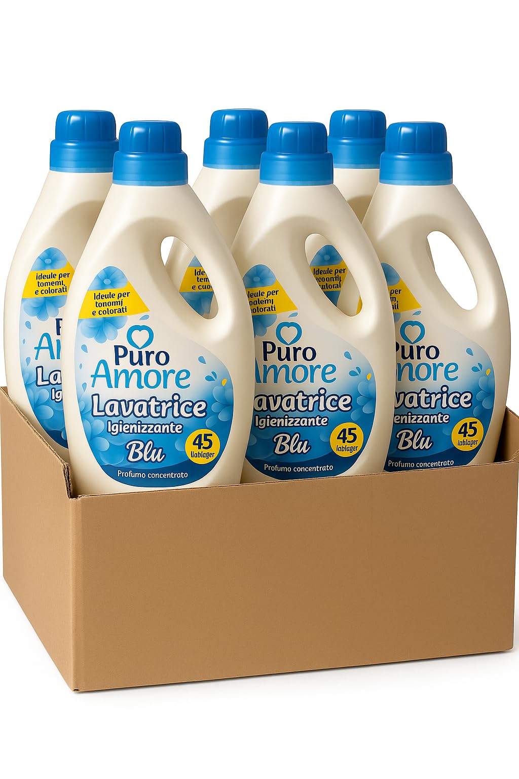 Puro Amore Igienizzante per Lavatrice, Profumo Concentrato, 45 Lavaggi, Liquido, (6)