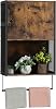 CADUKE Farmhouse Medicine Cabinet, Bathroom Wall Cabinet with Towel Bar, Hanging Wall Cabinet with Open Storage Space, Over The Toilet Sapce Saver Storage Cabinet for Bathroom, Laundry