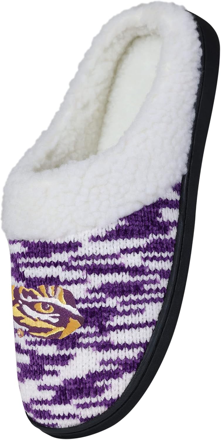 FOCO LSU Tigers Sherpa Lined Colorblend Cup Sole - Womens Medium