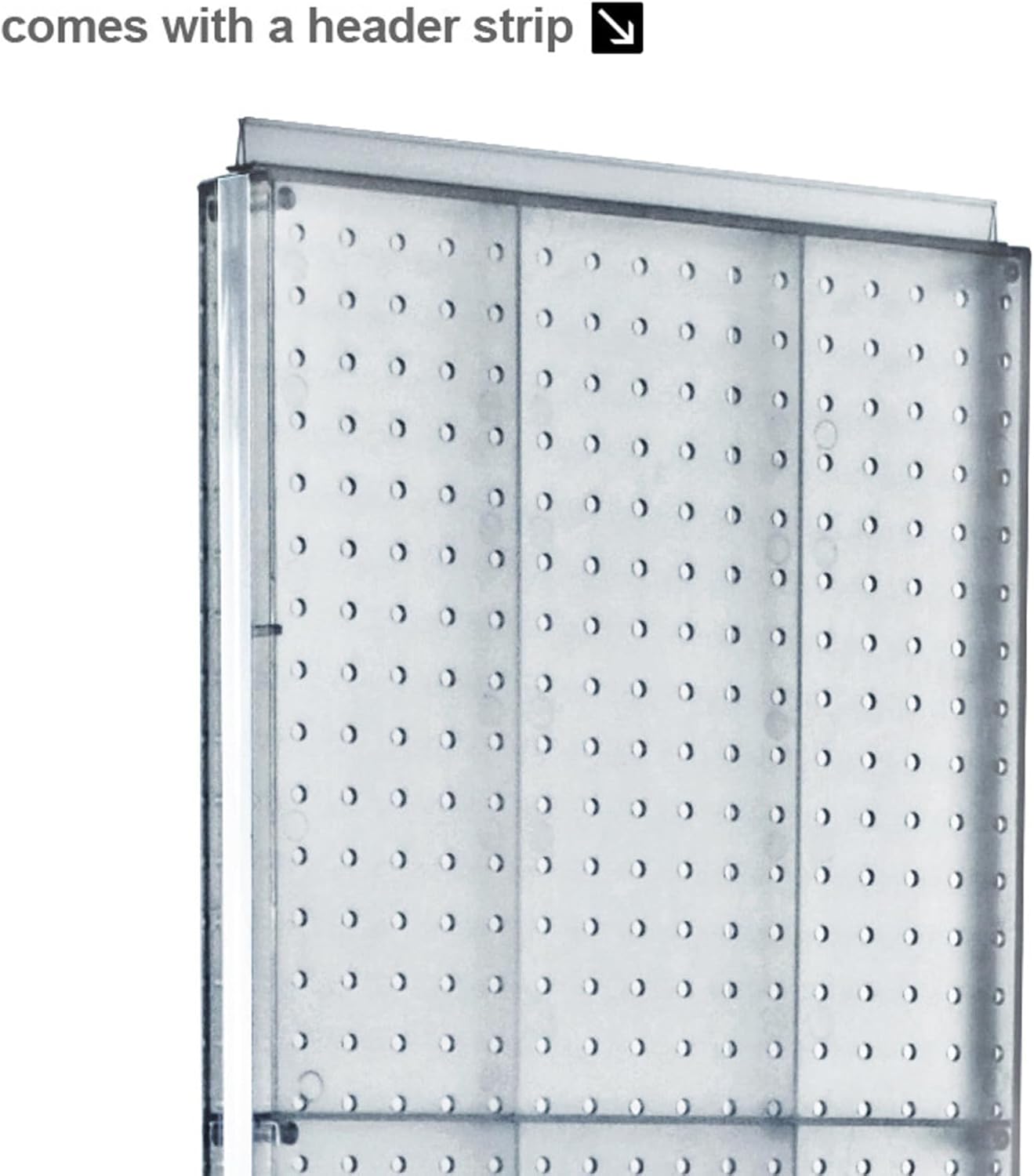 Azar Displays 700770-BLK TWO-SIDED PEGBOARD FLOOR DISPLAY NON- REVOLVING ROUND STUDIO BASE. PANEL SIZE: 16" W X 60" H, Black