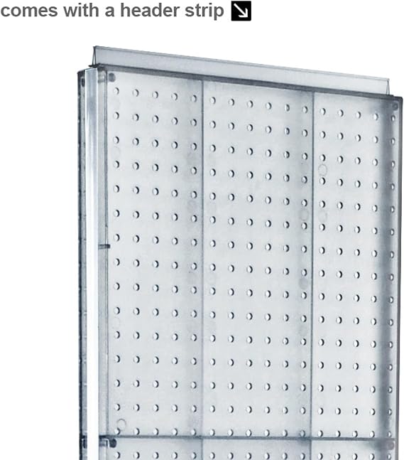Azar Displays 700770-BLK TWO-SIDED PEGBOARD FLOOR DISPLAY NON- REVOLVING ROUND STUDIO BASE. PANEL SIZE: 16 W X 60 H, Black