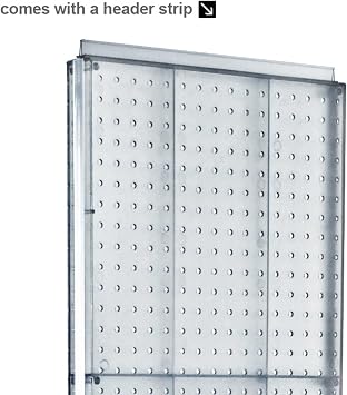 Azar Displays 700770-BLK TWO-SIDED PEGBOARD FLOOR DISPLAY NON- REVOLVING ROUND STUDIO BASE. PANEL SIZE: 16 W X 60 H, Black