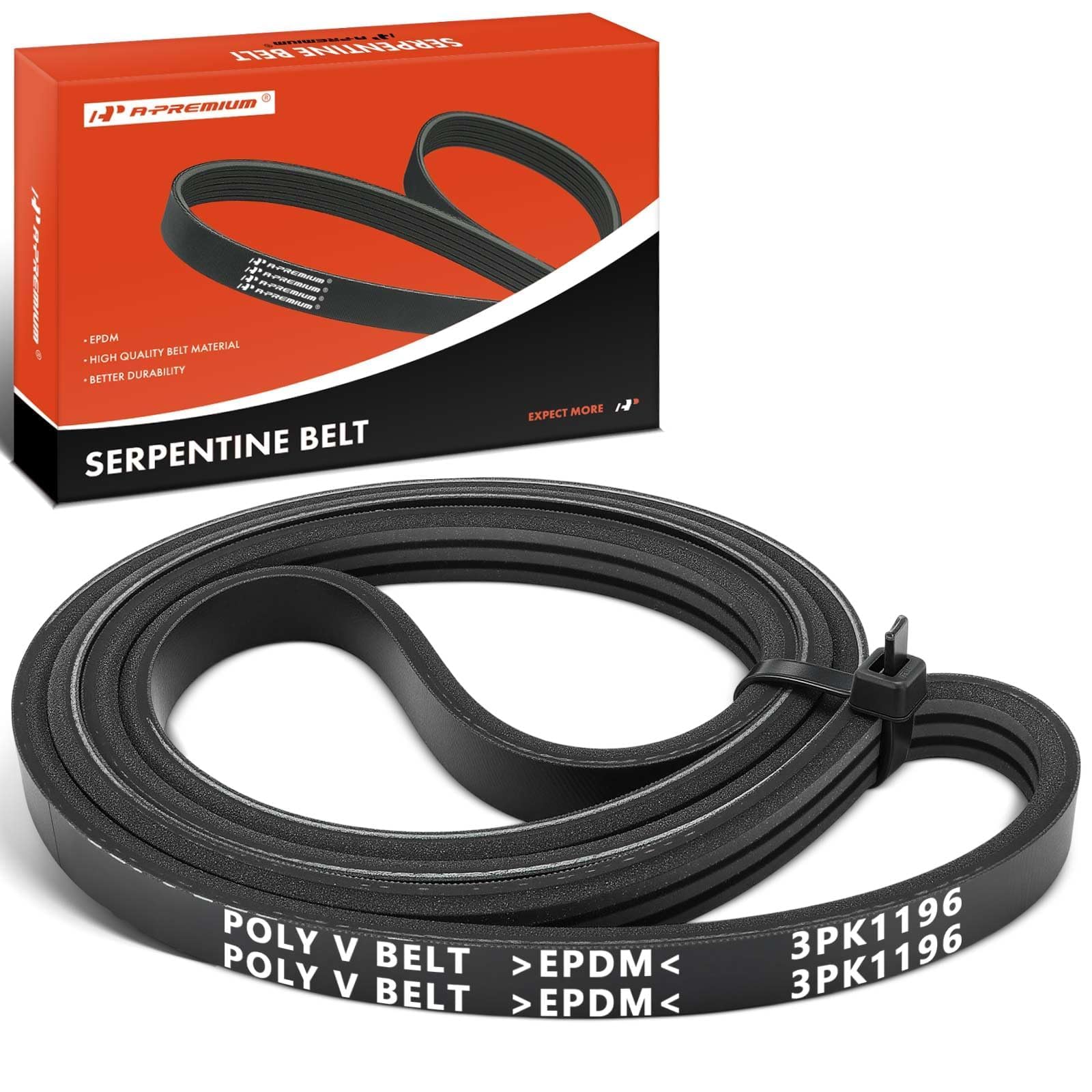 A-Premium Engine Serpentine Drive Belt Compatible with Toyota Camry 2010-2011 2.5L - Replace# 90916A2022-picture-15