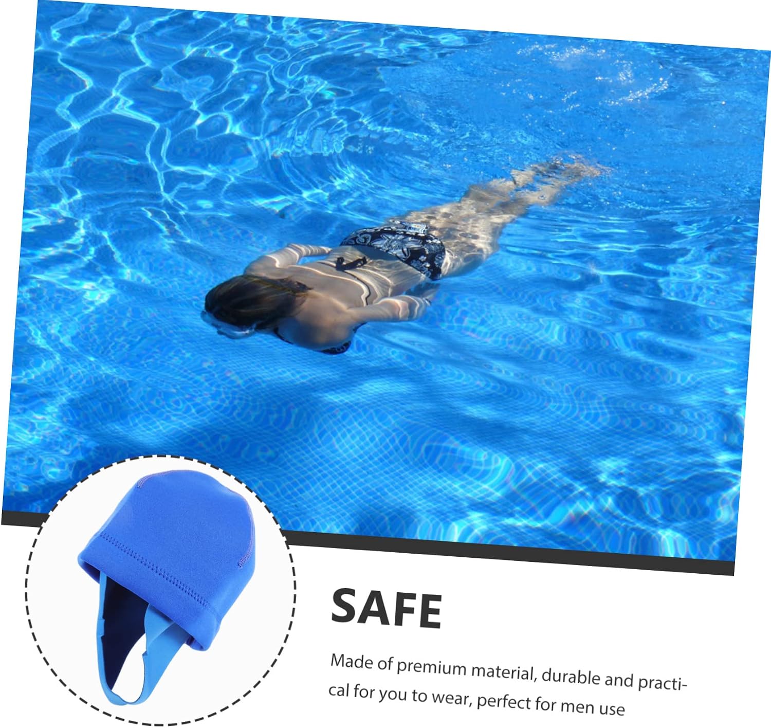 balacoo Diving Cap Men Strap Lined Swim Cap Snorkel Chin Swimming Cap Scuba Diving Hood Diving Gear Diving Hoods