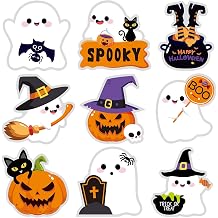 Cute Halloween Stickers Decorations, 108pcs 2 Inch Self-Adhesive Halloween Ghost Stickers Tags Label Decal for Envelopes Craft Card Seal Gifts Candy Bags Party Decor Supplies Ghost
