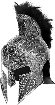 Servllcell Medieval Roman Knight Helmet,Plastic Greek Spartan Gladiator Helmet Medieval Costume Accessories,Halloween Hat