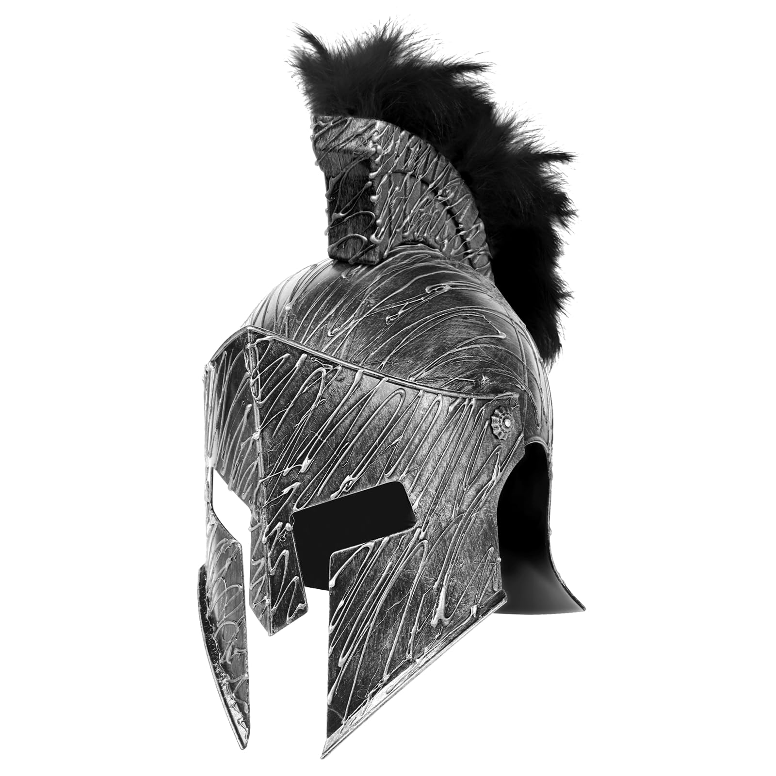 Photo 1 of Servllcell Medieval Roman Knight Helmet,Plastic Greek Spartan Gladiator Helmet Medieval Costume Accessories,Halloween Hat