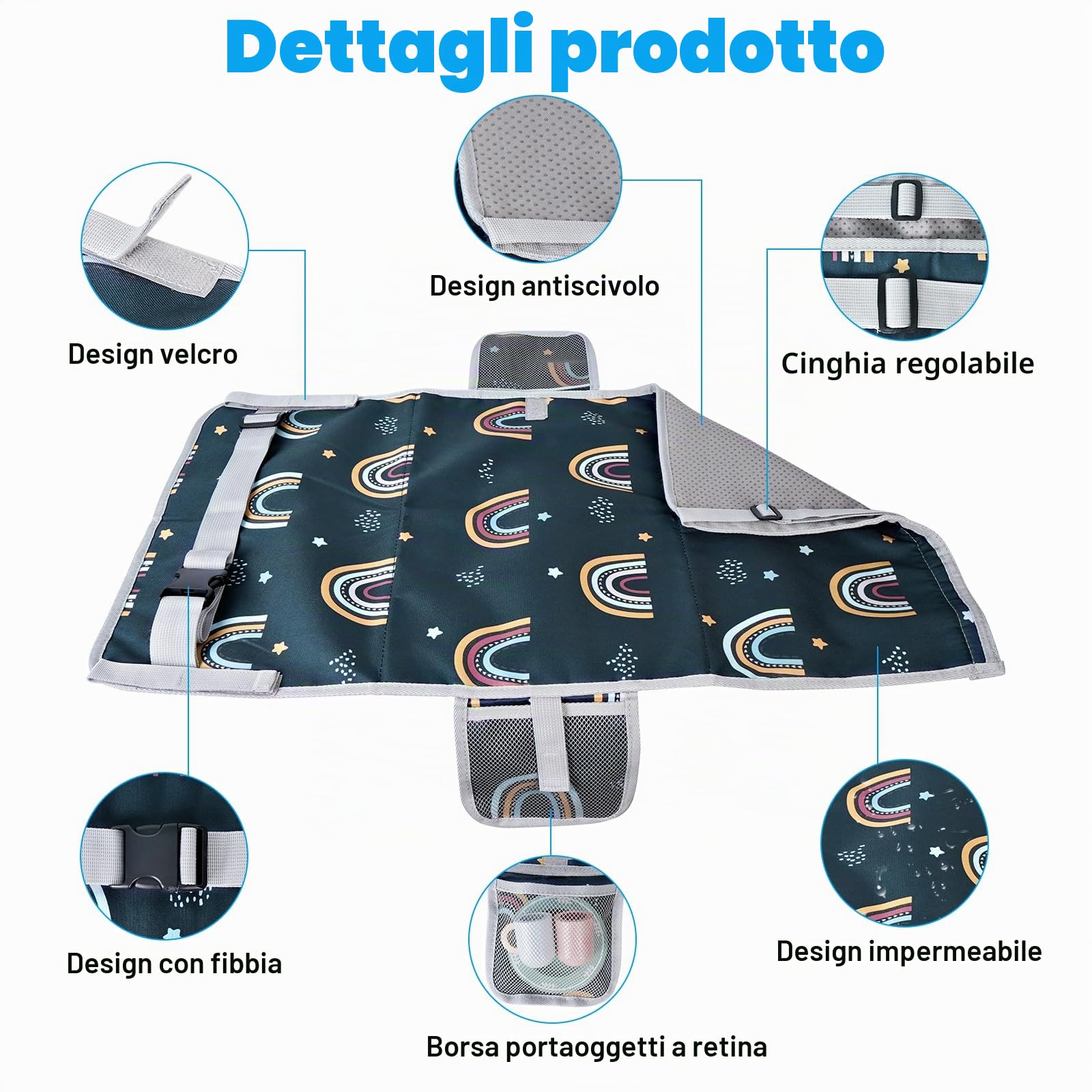 Poggiapiedi Aereo Bambino Estensione Sedile Letto Viaggio Amaca con Borsa