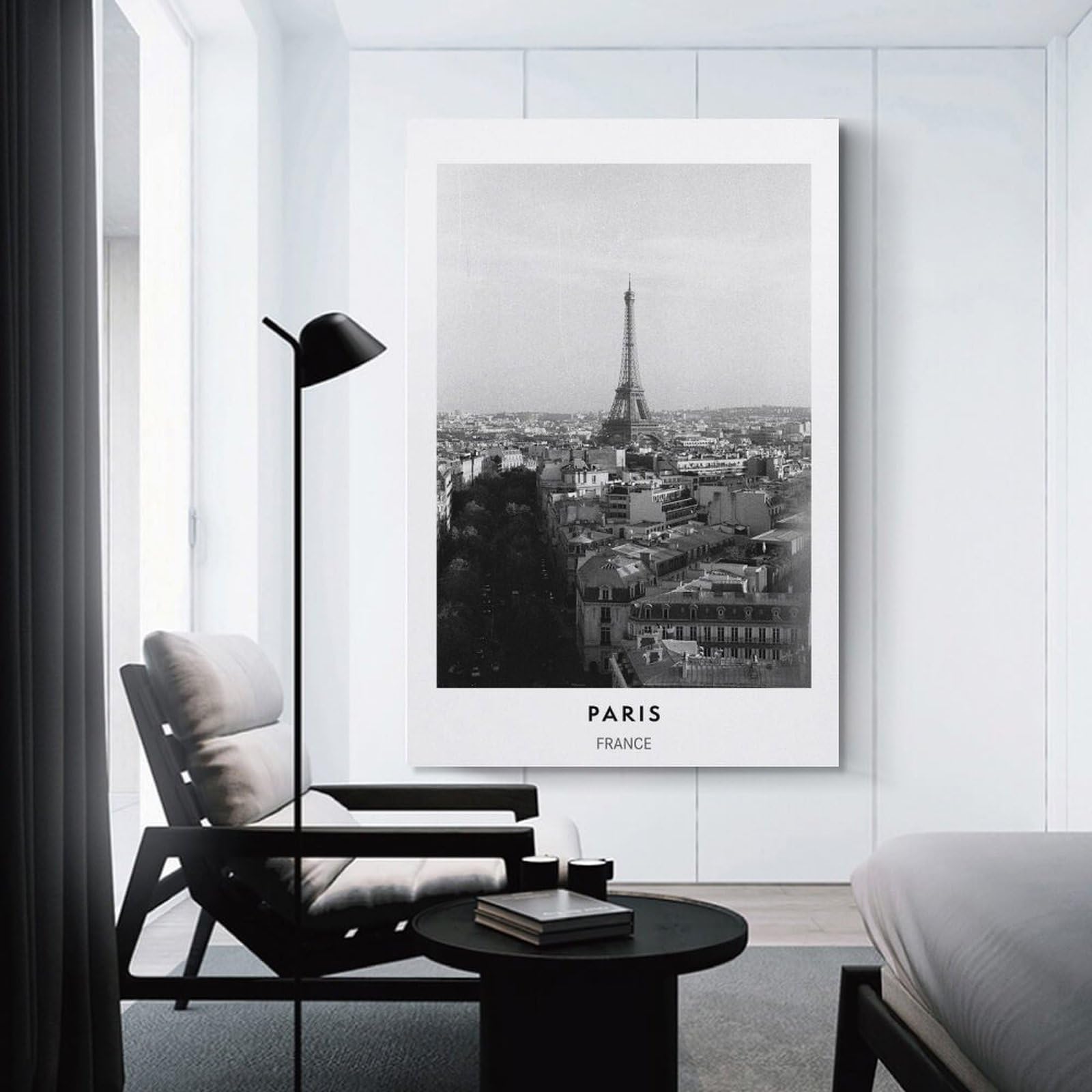 Junmoney Unframe-Style-5 Eiffel Tower Paris Canvas Wall Art, 20X30inch(50X75cm), For Living Room, Bedroom Or Home Office, A Wall Art Gift For Fresh Interiors