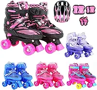 Patins Infantil Roller 4 Rodas Proteção Ajustável