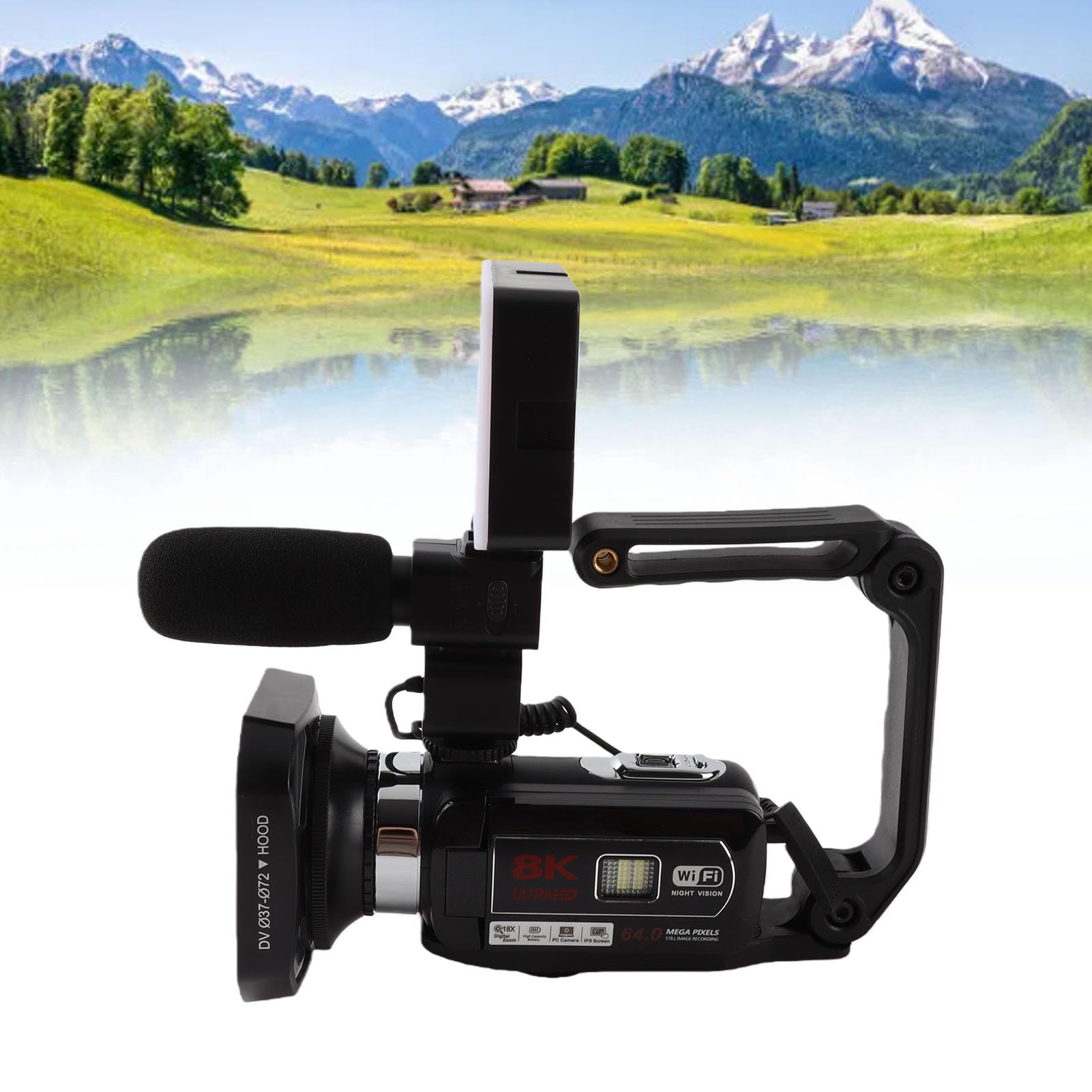 Caméra Vidéo 8K avec Zoom Numérique 18X, Caméra de Prise de Vue pour