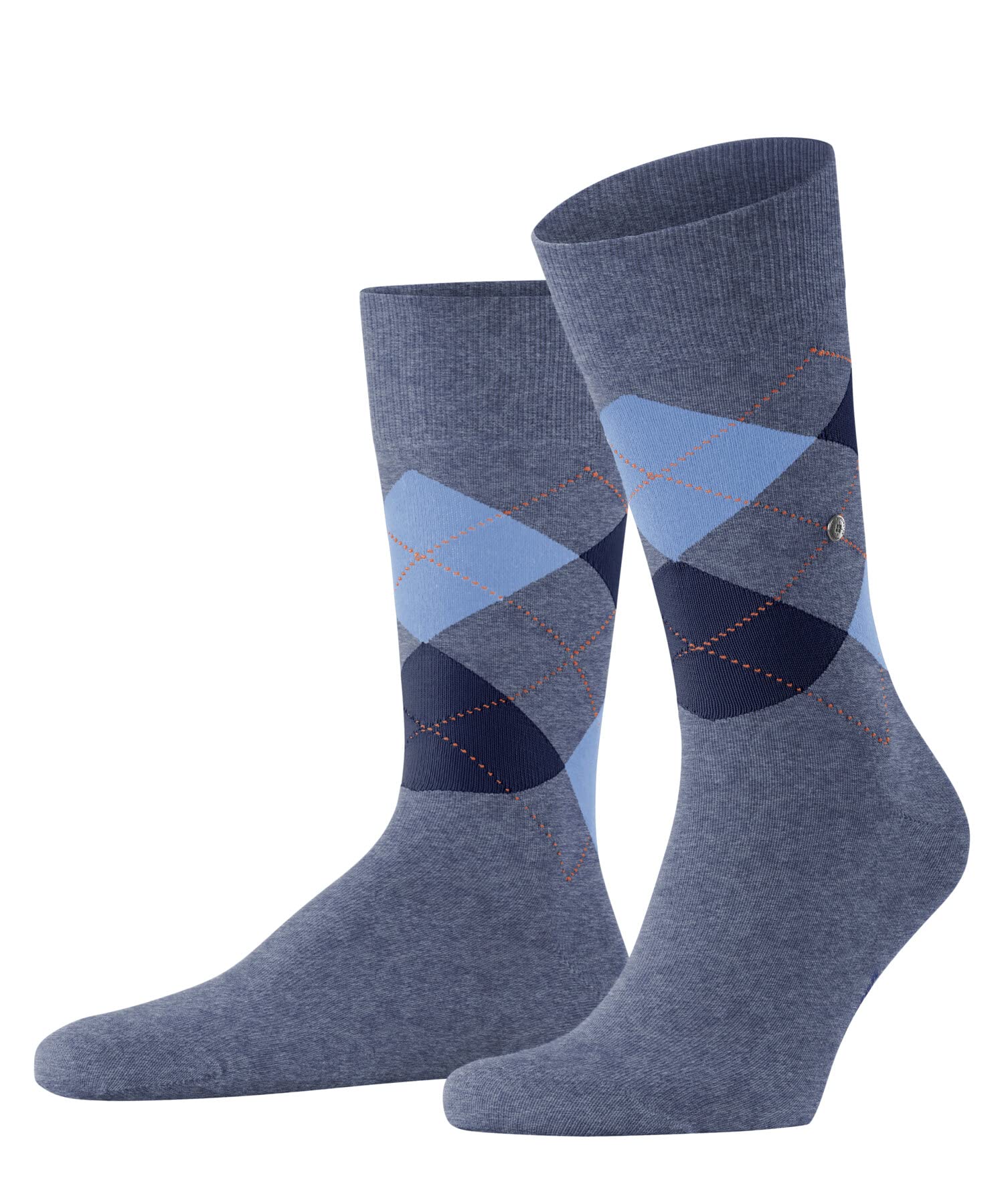 Burlington Socks Men's Blue Marl King Socks