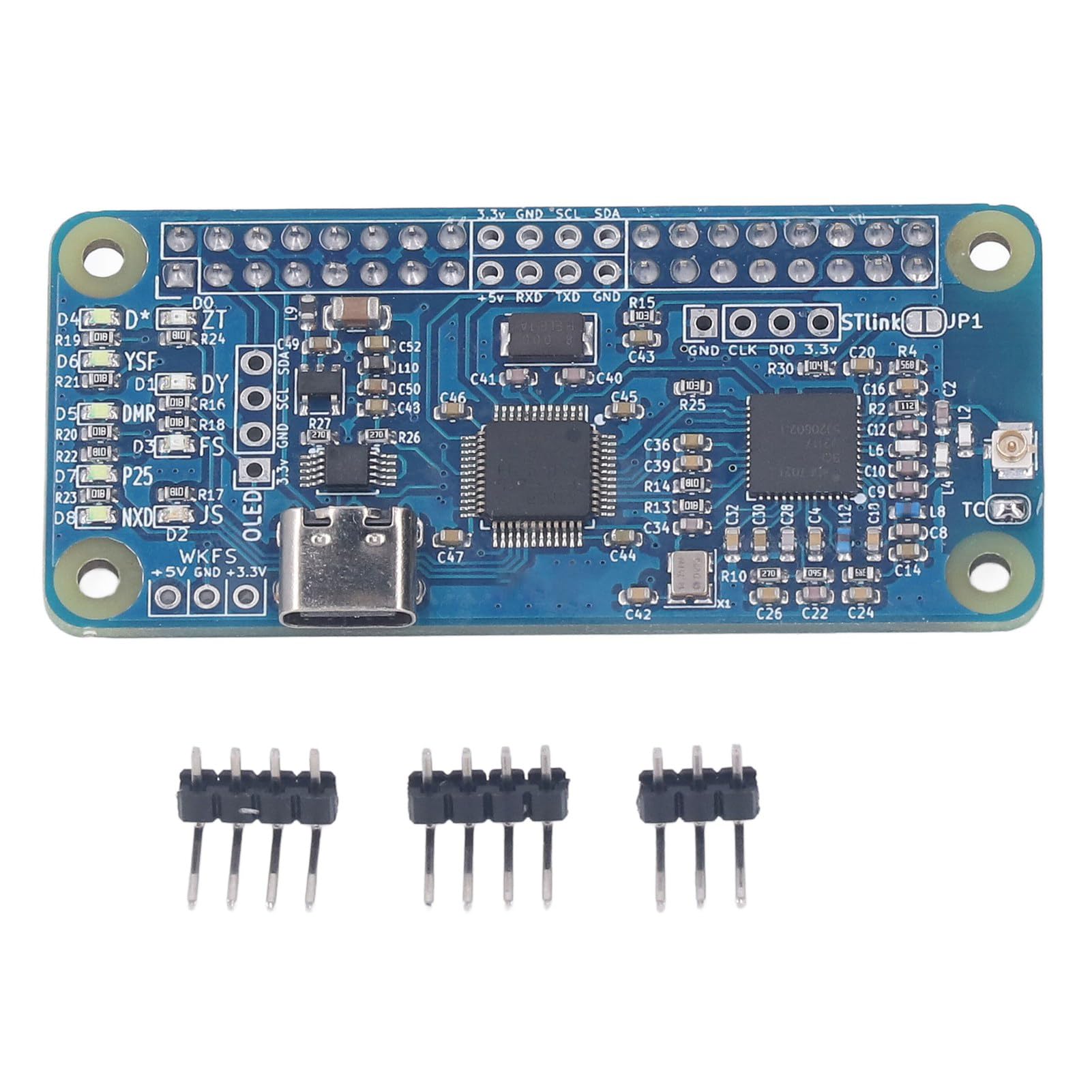 MMDVM Hotspot Module, MMDVM Simplex Hotspot Main Board with Pin Header Supports Digital Voice Modem Support Simplex Hotspot Main Board for Pi for BlueDV