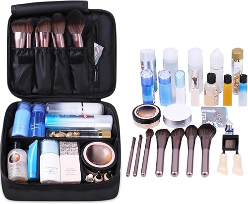 Miniatura 3 de Bolsa de maquillaje de viaje grande para mujeres y niñas bolsa para cosméticos estuche organizador de maquillaje Flamenco NW5023
