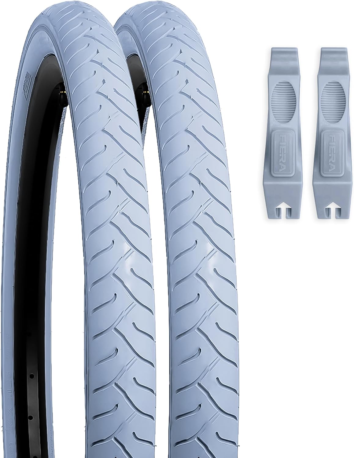 26"x2.125" Bike Tires +Lever - Fits Beach Cruiser, E-Bike & Mountain Bikes, MTB, Non-Foldable, Puncture Resistant