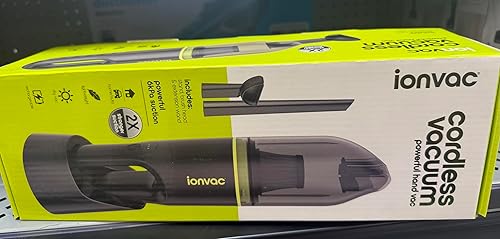 DCLINA IonVac Cordless Vacuum, Lightweight Handheld Cordless Vacuum Cleaner, USB Charging, Multi-Surface (Green)