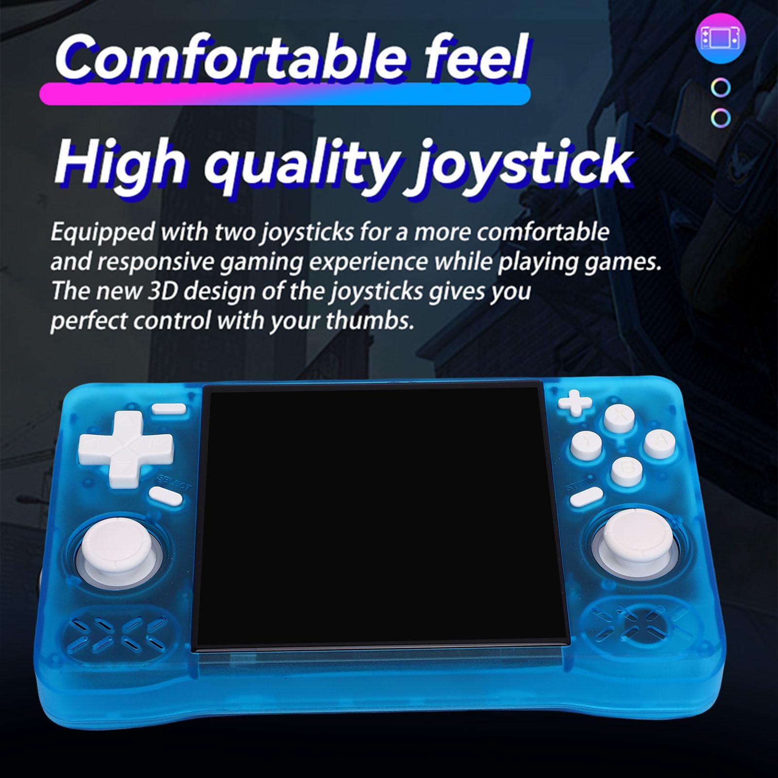 Bewinner Consola de Juegos Retro Portátil Recargable con Amplio Soporte de Emulador para Entusiastas de los Juegos Clásicos en Viajes Largos (64GB)