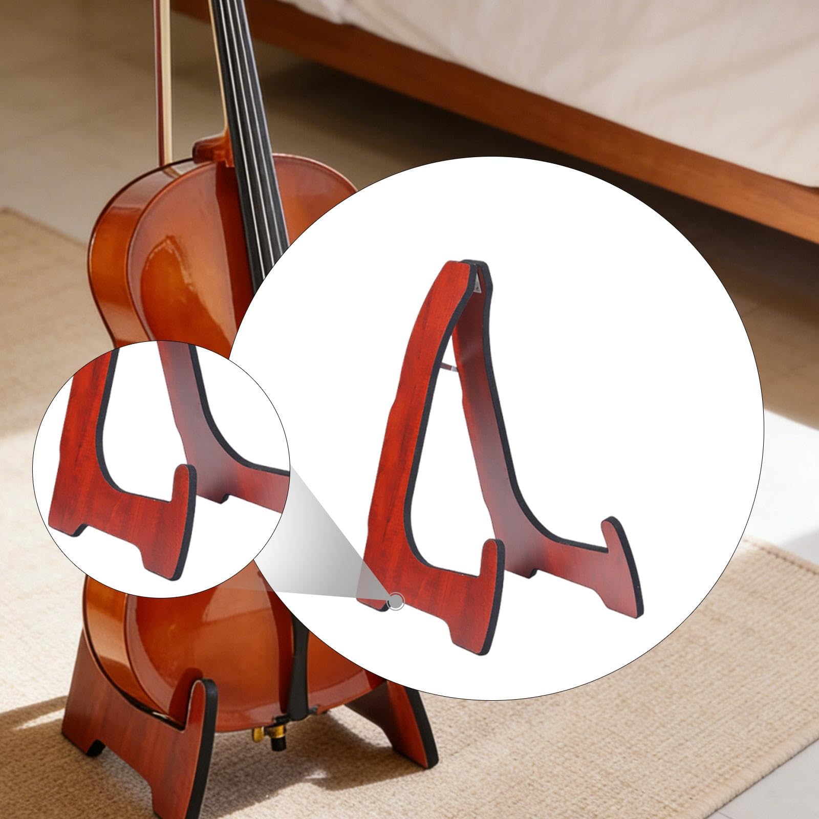 harayaa Celloständer mit A Gestell, Rutschfest, Professionell, für Streichinstrumente, 3/4 Und 4/4 E Bass