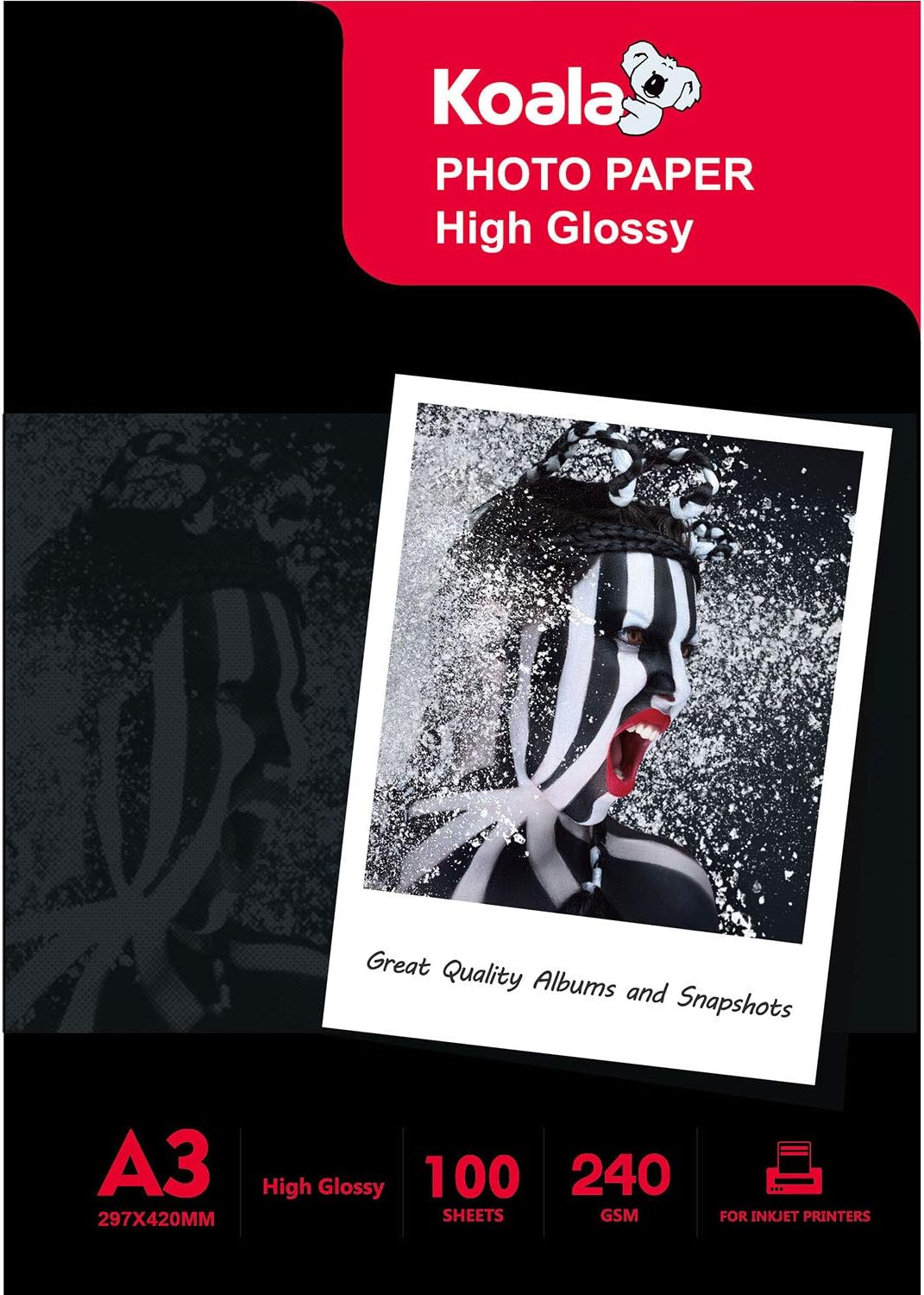 Inkjet Photo Paper A3 Glossy 100 Sheets 240 GSM for Canon Hp Epson Inkjet Printer