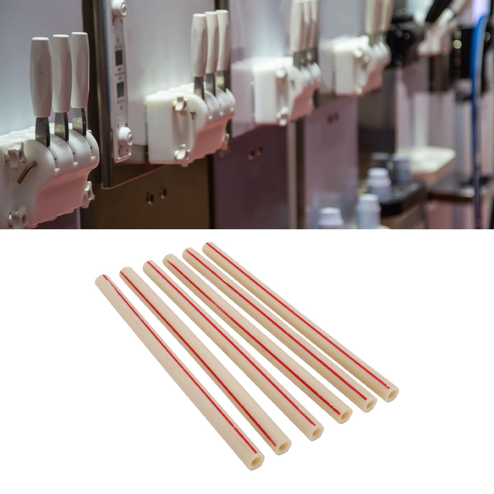 Tubo Flessibile per Macchina Soft Serve, 6 Pezzi, di Ricambio per Macchine per Gelato HC138836, Parti in Gomma Essenziali per i Servizi di Ristorazione