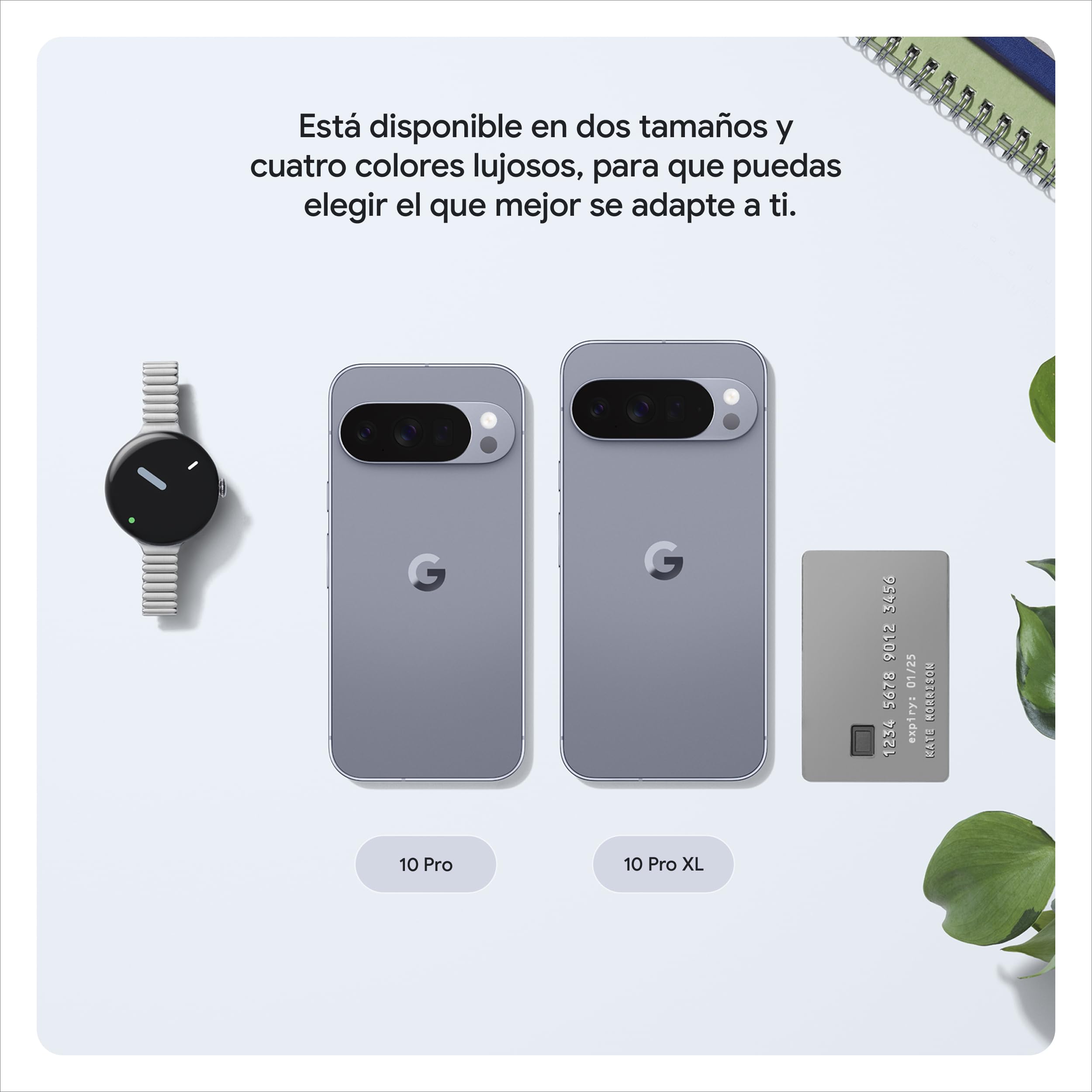 Google Pixel 10 Pro - Smartphone Android Libre con Gemini, Sistema de cámara Trasera Triple, batería de más de 24 Horas y Pantalla Super Actua de 6,3" - Piedra Lunar, 256GB