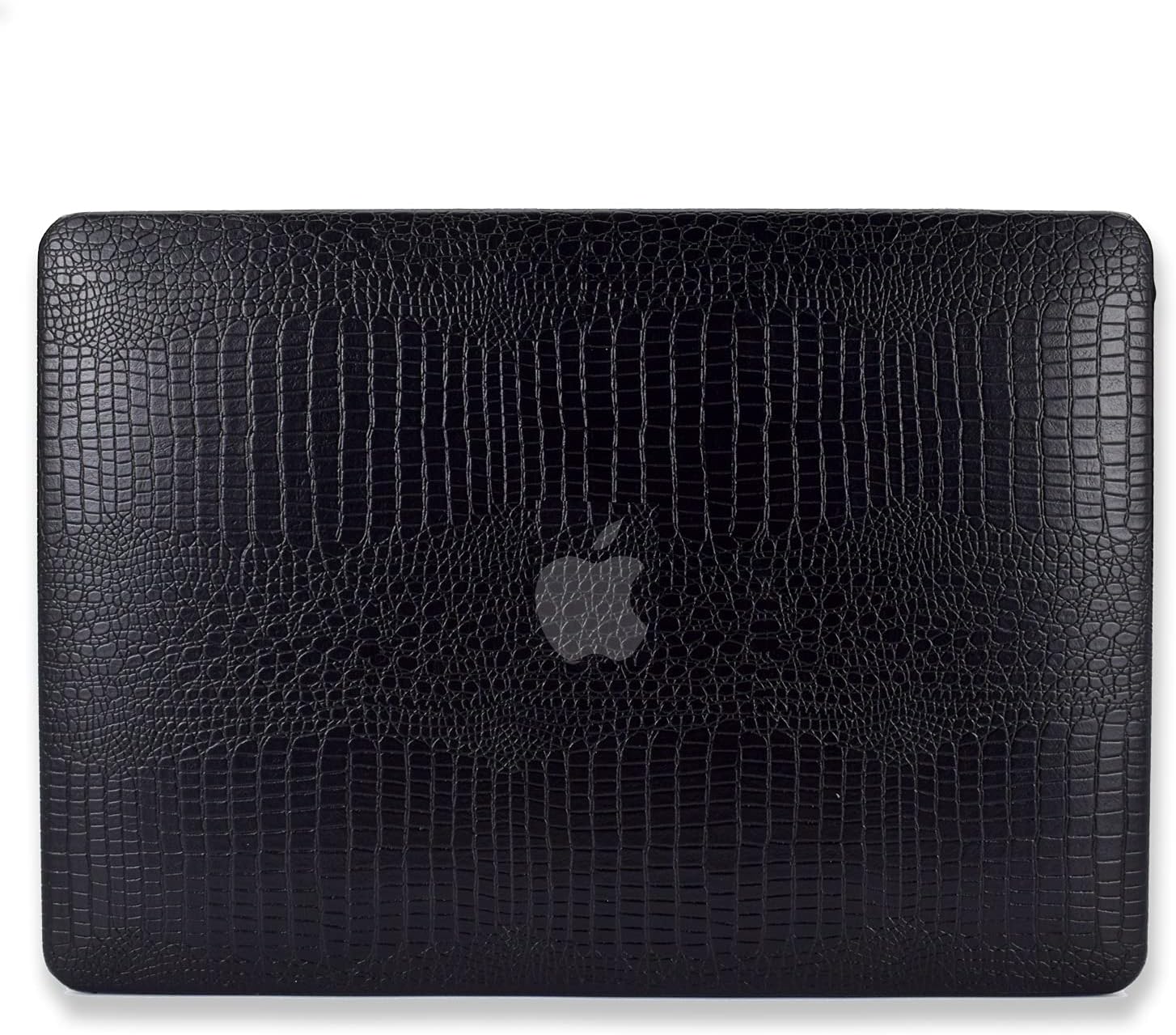 DTangLsm for MacBook Air 13 inch Case 2026 2025 2024-2022 M5 A3449 M4 A3240 M3 A3113 M2 A2681, Crocodile Skin Alligator PU Leather Hard Shell Case+Keyboard Cover, No Logo Cutout, Black
