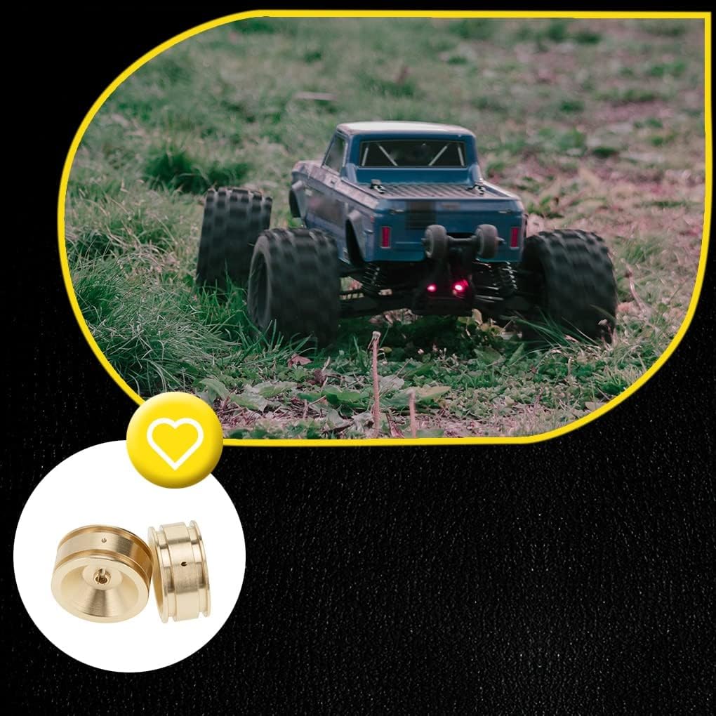 4 Pieces 1:24 Scale Metal RC Crawler Wheel Weight Hex Adapter Portable Modification Adapters Accessories Replacing Parts - (Color: TYPE1, CN)