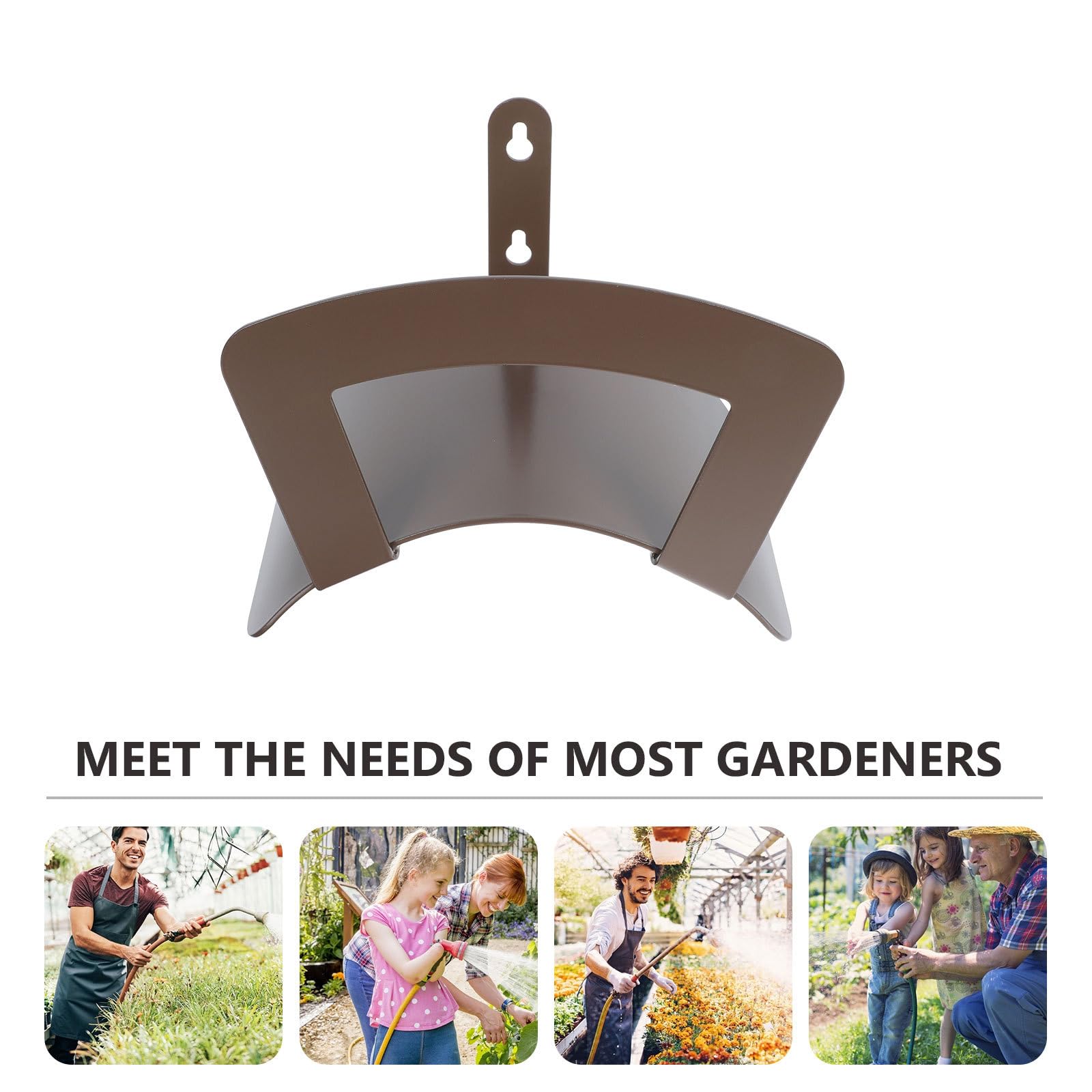 Artibetter Soporte de Manguera de Hierro para Pared, Gancho Colgante para Almacenamiento de Agua, Estante Organizador para Mangueras de Jardín, Uso Doméstico, Resistente y Anticorrosión,