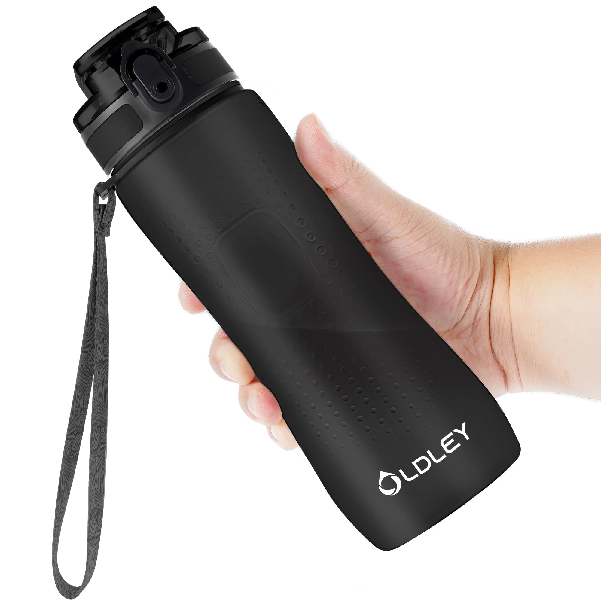 OLDLEY 25 oz Water Bottle, Motivational Water Bottle with Time Marker, Sports Water Bottle With Strap, Leakproof & BPA Free Large Water Bottles for