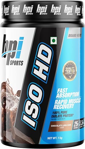 BPI Sports ISO HD Whey Protein Isolate Powder | 25g Protein | Fast Digesting Lean Muscle Protein | Chocolate Lava Cake Fla...