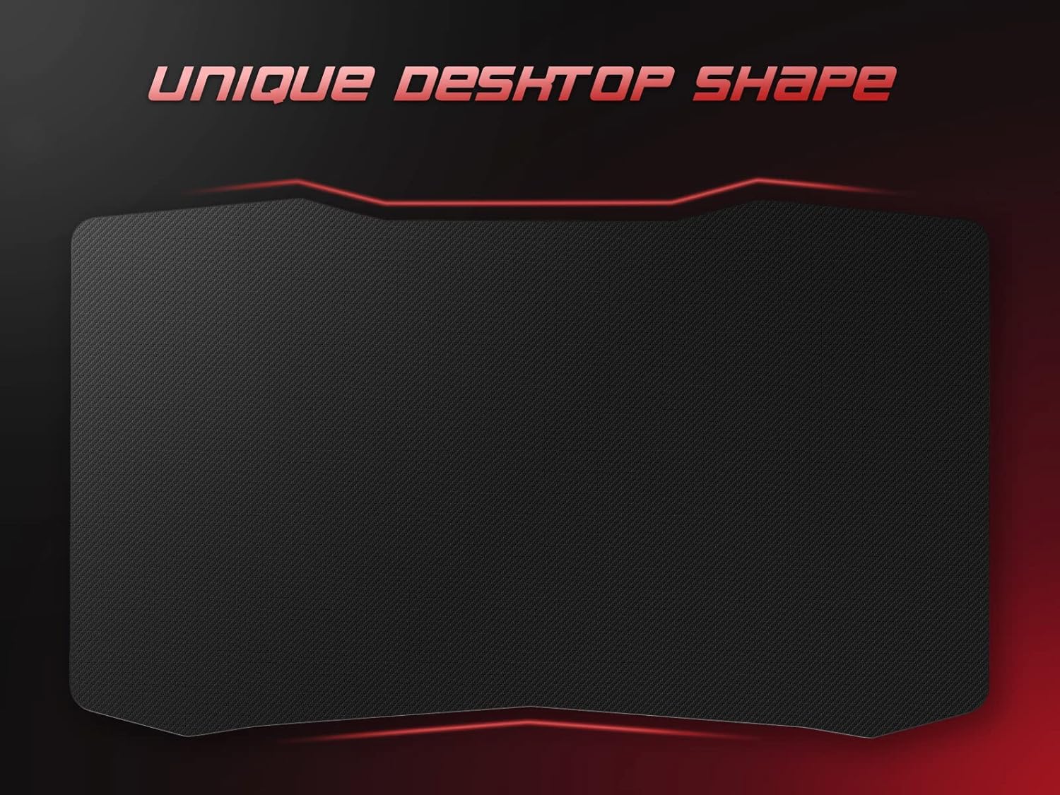 CubiCubi Simple Gaming Desk Z Shaped 47 inch Gamer Workstation, Home Computer Carbon Fiber Surface Gaming Desk PC Table with Headphone Hook - Image 8