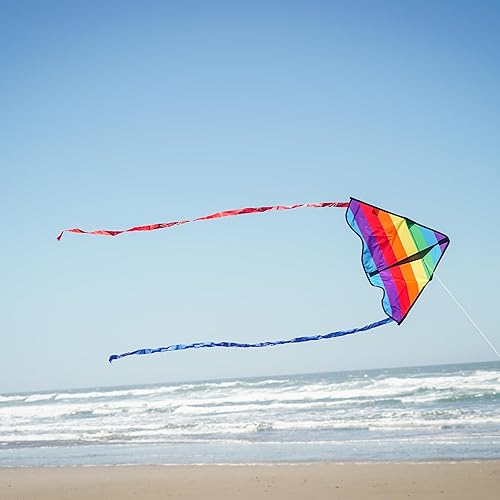 Miniatura 4 de In the Breeze Cometa Delta Rainbow Stripe, 30 pulgadas