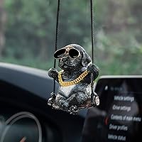 Vista 7 de Floruit Labrador Retriever - Accesorios colgantes para espejo de automóvil, lindos accesorios para espejo retrovisor de perro oscilante, accesorios