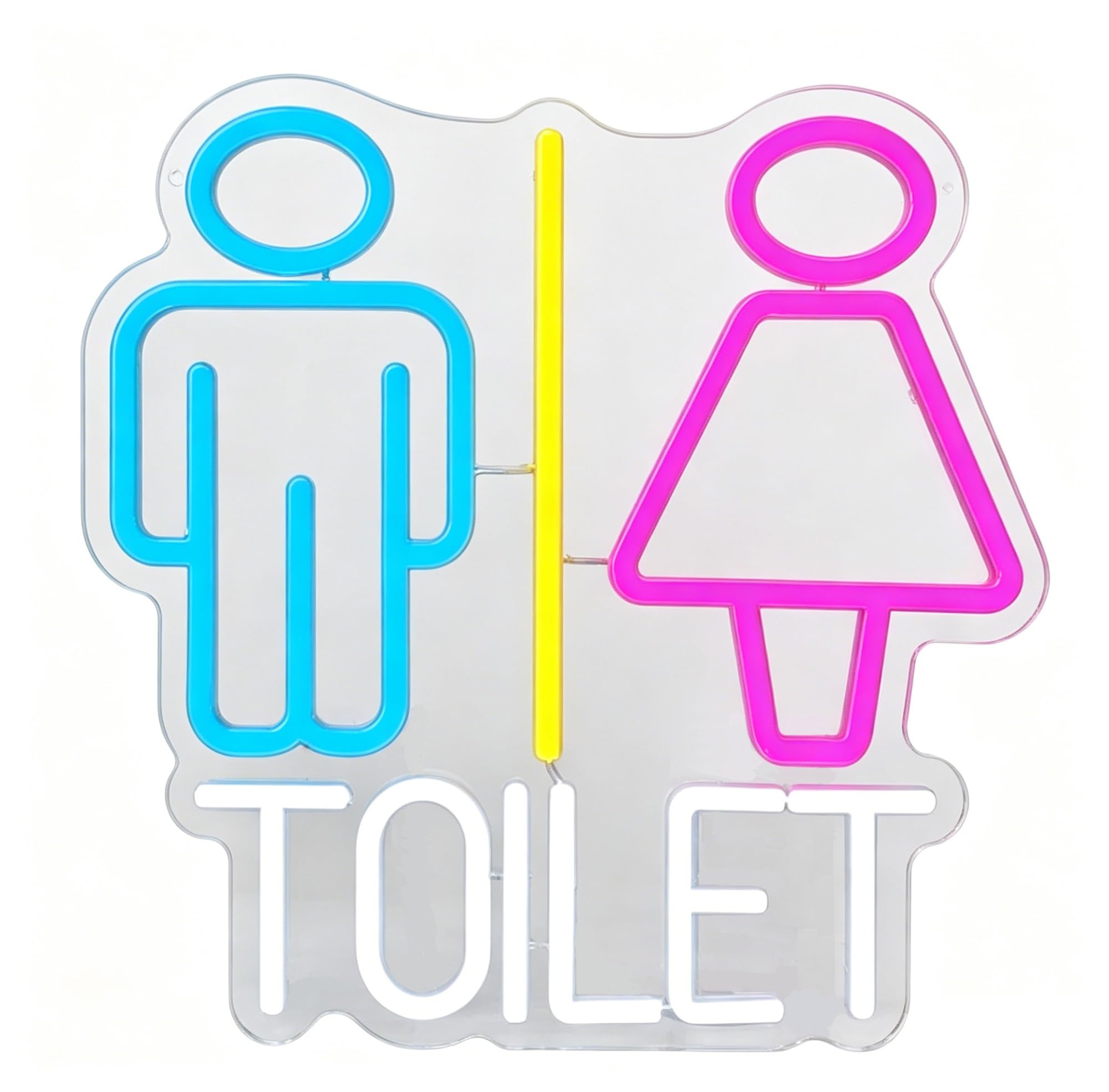 Dimmable Neon Toilet Sign LED Wall Light with USB Power(Toilet2)