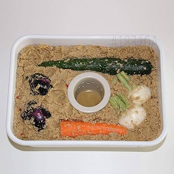 Amazon｜富士ホーロー ちょっとぬか漬け容器 水取り器付 NK-201｜漬物