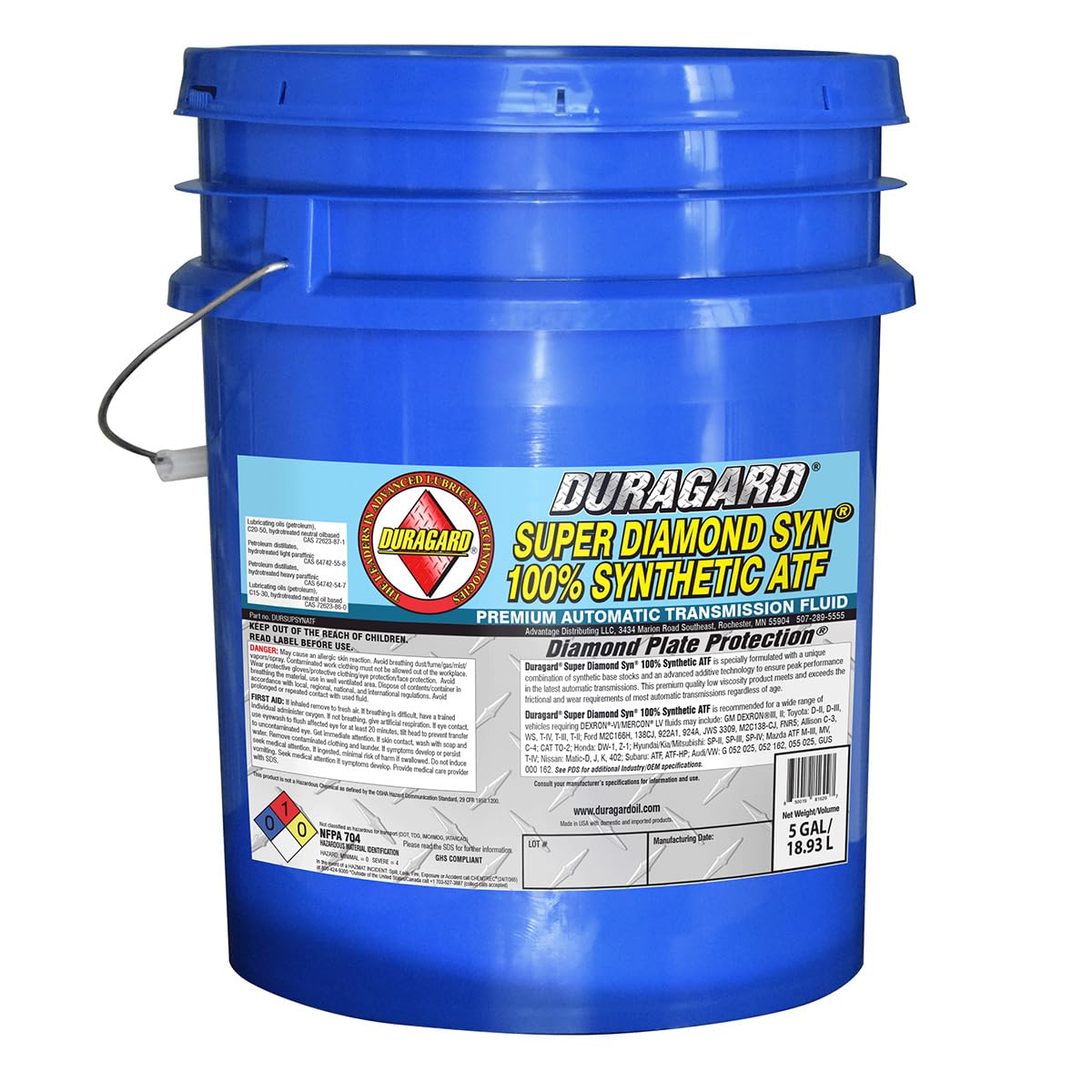 Duragard Super Diamond Syn Synthetic ATF - 5 Gallon Pail