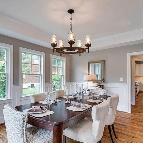 Miniatura 3 de Anmire Paquete de 2 pantallas de vidrio ondulado de agua transparente, globo de repuesto o cubierta con adaptador de 1-58 pulgadas para aplique de