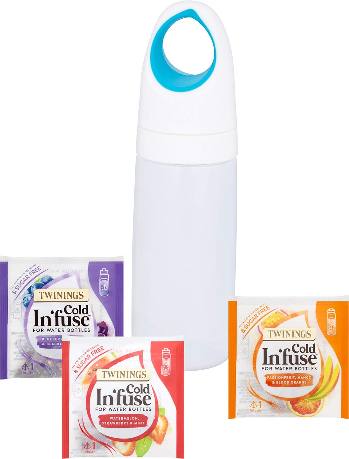 Twinings Cold In'Fuse Starter Kit (Reusable Water bottle and 3 Infusers)