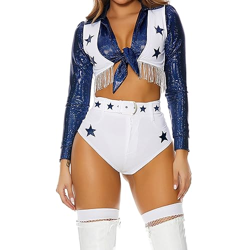 Forplay womens Seeing Stars Cheerleader Costume - White - Medium-Large