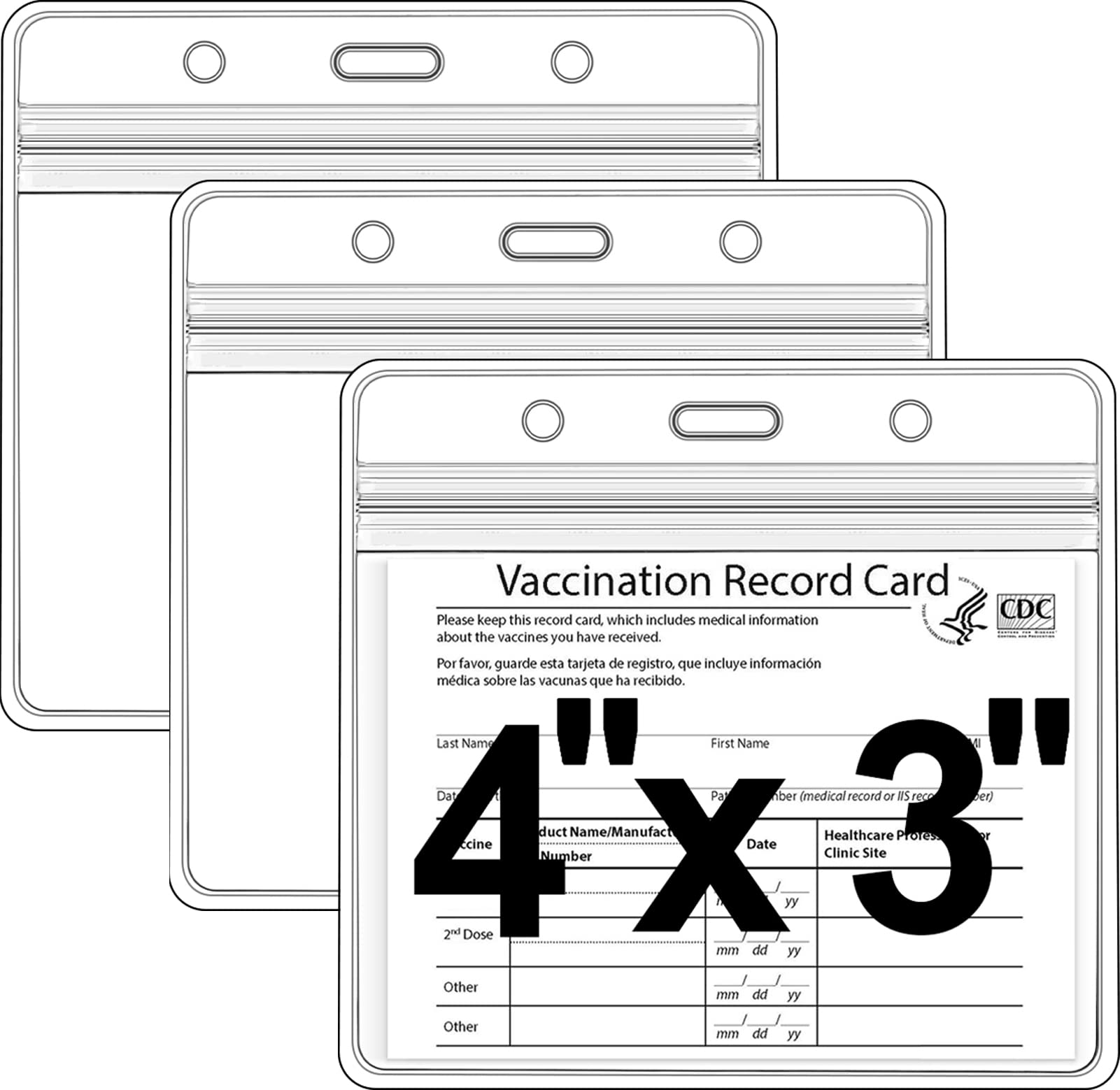 Amazon.com : Bundle Set, MaxGear CDC Vaccination Card Holder PVC Card  Protector Sleeves 3 Pack, New Medicare Card Holder Protector Sleeves 6  Pack, Clear Card Sleeves for Medicare Card : Office Products