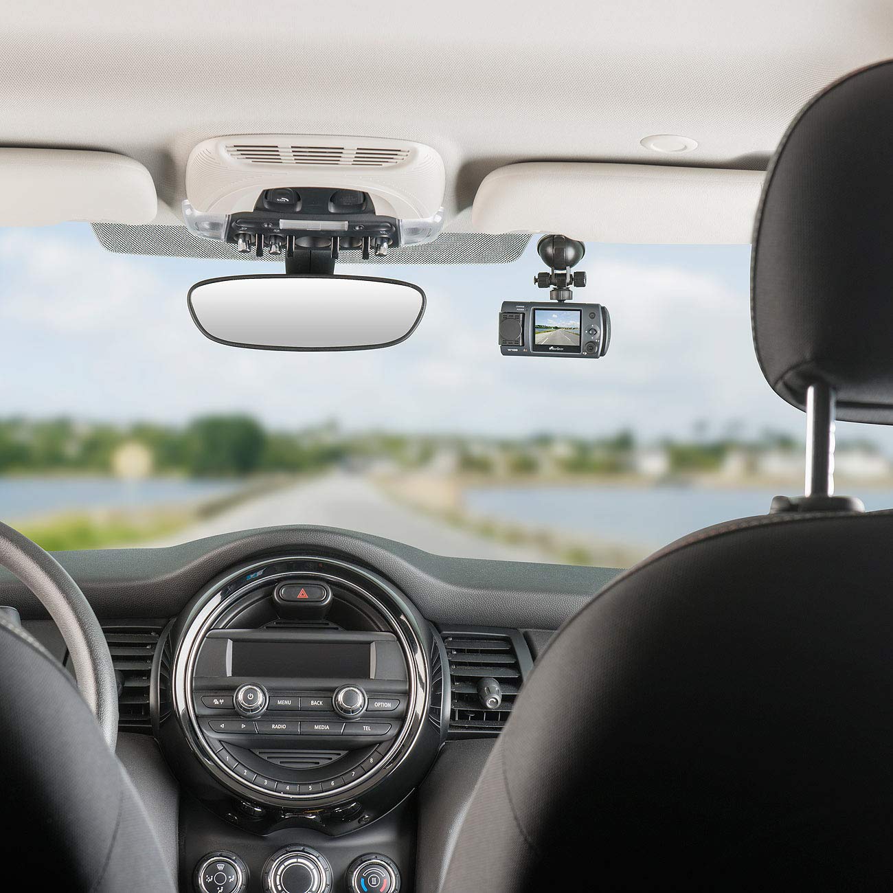 NavGear Electronics & Photo - dashcam anteriore e posteriore: Dashcam Full HD, 2 obiettivi, 150° ultra grandangolare (con due telecamere, auto)