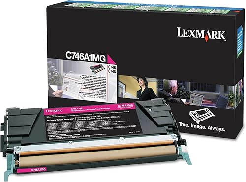 Lexmark C746A1MG C746, C748 Cartucho de tóner magenta del programa de retorno