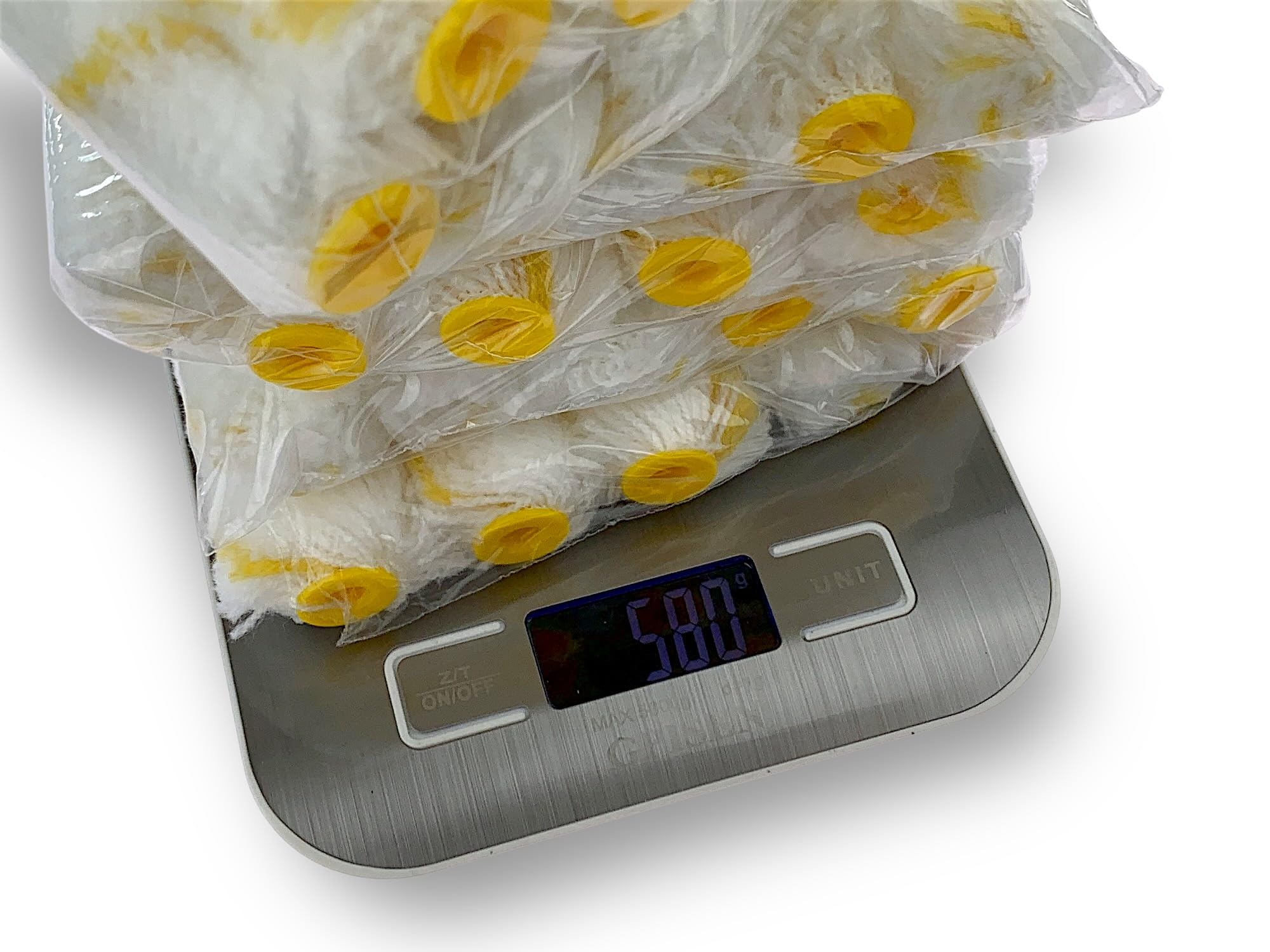 Pack 50 manchons mini rouleaux pattes de lapin rayées jaune | Polyamide 100 mm | Peinture plinthes radiateurs surfaces plates coques bateaux | Kibros 4KIT741x5