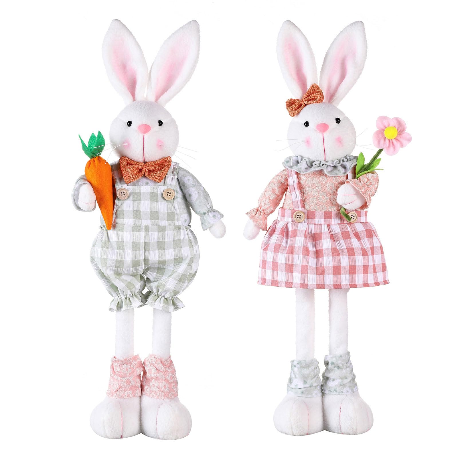 1 pièce Décoration de Pâques, figurine de lapin de Pâques en peluche 1 pièce Décoration de Pâques, figurine de lapin de Pâques en peluche