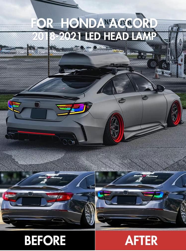 TT-ABC Ultimate Mods Tail Lights for Honda Accord 2018-2022 10th Gen Color Change Control(RGB)
