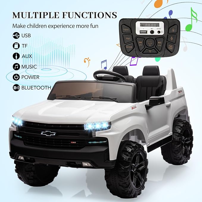 Carro eléctrico 2 plazas Chevrolet Silverado 24V miniatura 4