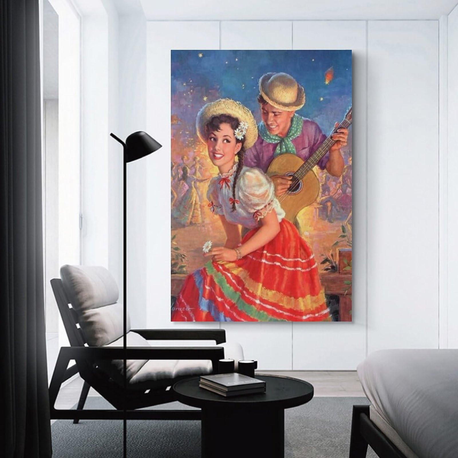 Mexican Couple Art Poster Canvas Oil Painting Painting Mexican